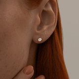 Серьги из золочёного серебра с фианитами из серебро — вид 4