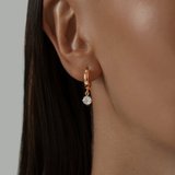 Серьги из золочёного серебра с фианитами из серебро — вид 2