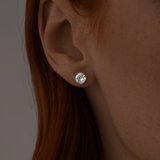 Серьги из золочёного серебра с фианитами из серебро — вид 3