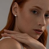 Серьги из золочёного серебра с фианитами из серебро — вид 4