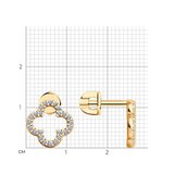 Серьги из золочёного серебра с фианитами из серебро — вид 3