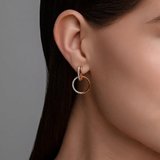 Серьги из золочёного серебра с фианитами из серебро — вид 3