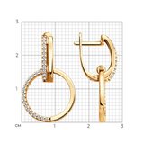 Серьги из золочёного серебра с фианитами из серебро — вид 4