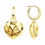 Серьги серебро, покрытие Вермель золото 999 пробы из серебро