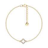 Браслет из золочёного серебра с фианитами из серебро