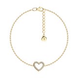 Браслет из золочёного серебра с фианитами из серебро