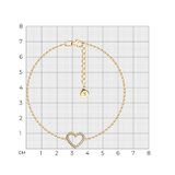 Браслет из золочёного серебра с фианитами из серебро — вид 3