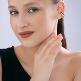 Серьга серебро, Вермель золото 24 карата из серебро — вид 4