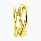 Серьга серебро, покрытие Вермель золото 999 пробы из серебро — вид 2