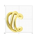 Серьга серебро, покрытие Вермель золото 999 пробы из серебро — вид 3