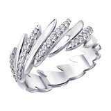 Кольцо из серебра с фианитами из серебро