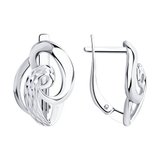 Серьги из серебра с алмазной гранью из серебро