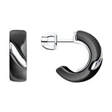 Серьги из серебра с керамическими вставками из серебро