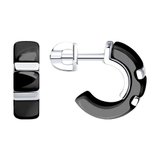 Серьги из серебра с керамическими вставками из серебро