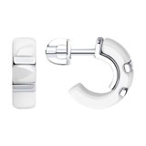 Серьги из серебра с керамическими вставками из серебро