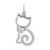 Подвеска из серебра с фианитами из серебро