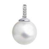 Подвеска из серебра с жемчугом и фианитами из серебро