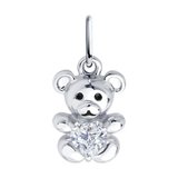 Подвеска из серебра с фианитом из серебро