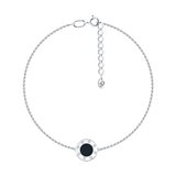 Браслет из серебра с фианитами и эмалью из серебро