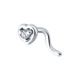 Пирсинг из серебра с фианитом из серебро