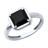 Кольцо из серебра с ониксом из серебро