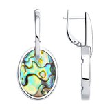 Серьги из серебра с перламутром из серебро