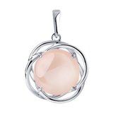 Подвеска из серебра с кварцем из серебро