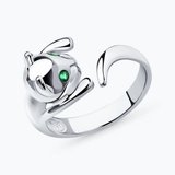 Кольцо из серебра с фианитами из серебро