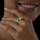 Кольцо из серебра с фианитами из серебро — вид 5