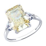 Кольцо из серебра с фианитами из серебро