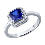 Кольцо из серебра с фианитами из серебро