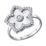 Кольцо из серебра с фианитами из серебро