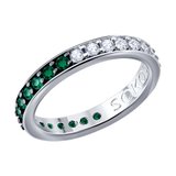 Кольцо из серебра с фианитами из серебро