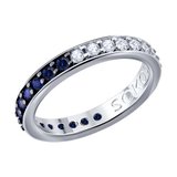 Кольцо из серебра с фианитами из серебро