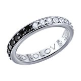 Кольцо из серебра с фианитами из серебро