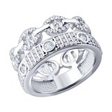 Кольцо из серебра с фианитами из серебро