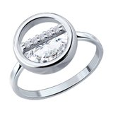 Кольцо из серебра с фианитами из серебро