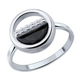 Кольцо из серебра с фианитами из серебро