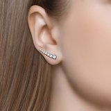 Серьги из серебра с фианитами из серебро — вид 3