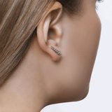 Серьги из серебра с фианитами из серебро — вид 4