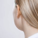 Серьги-цепочки из серебра из серебро — вид 3