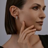 Серьги из серебра с фианитами из серебро — вид 2