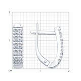 Серьги из серебра с фианитами из серебро — вид 4