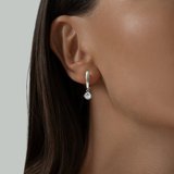 Серьги из серебра с фианитами из серебро — вид 2