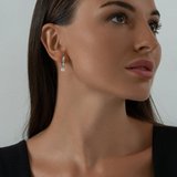 Серьги из серебра с фианитами из серебро — вид 3