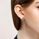 Серьги-пусеты из серебра с голубыми фианитами из серебро — вид 2