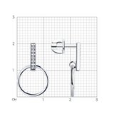 Серьги из серебра с фианитами из серебро — вид 4