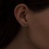 Серьги из серебра с фианитами из серебро — вид 2