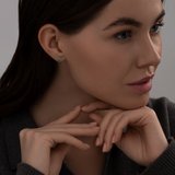 Серьги из серебра с фианитами из серебро — вид 3