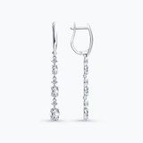Серьги из серебра с фианитами из серебро